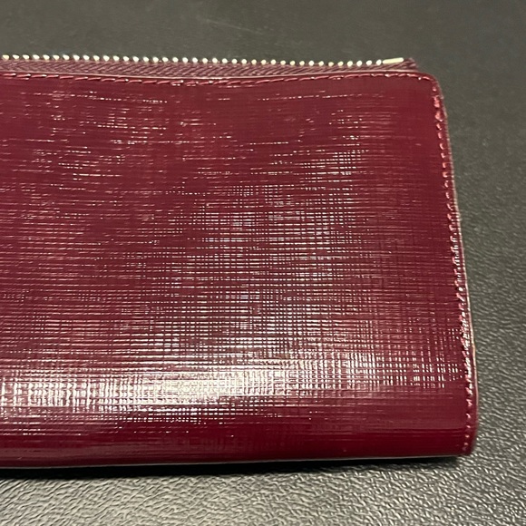 NWT Coach Darcy Shiny Saffiano Leather Wallet F50438 Burgundy - Picture 4 of 8